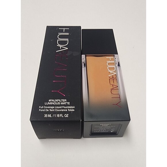 Huda Beauty #FAUXFILTER Luminous Matte Liquid Foundation 335B Beignet - Picture 1 of 2
